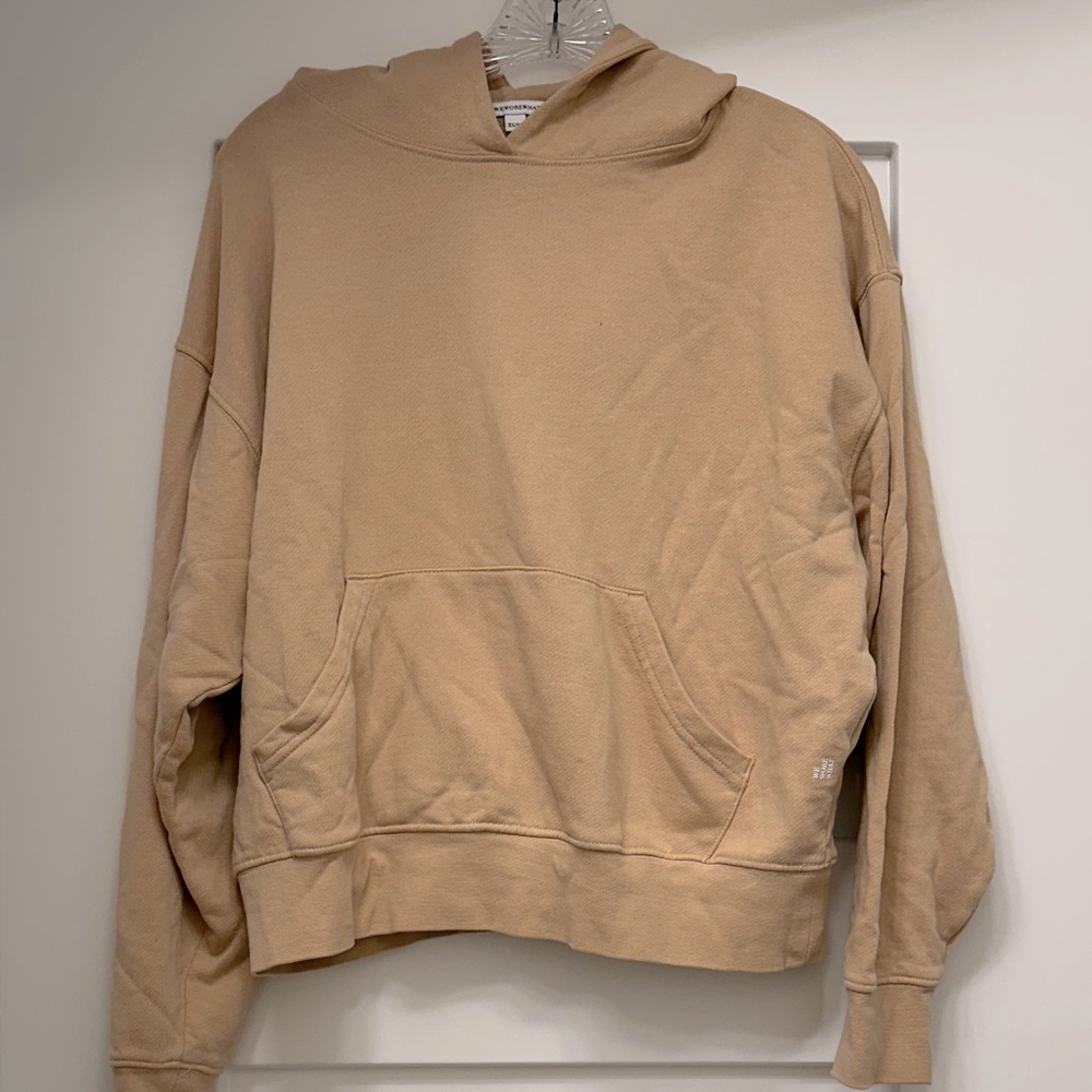 WeWoreWhat Tan Hoodie Sweater